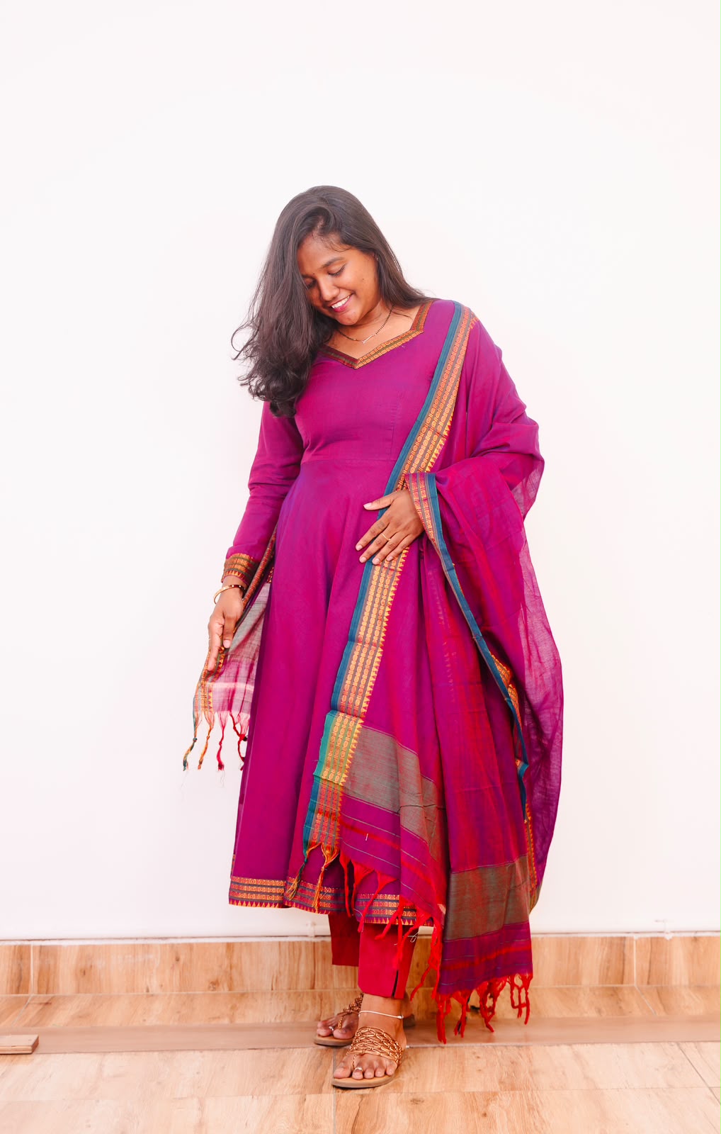 VARNIKA(PINK WITH MUSTARD)